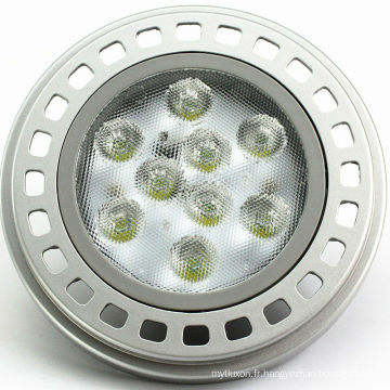 Nouveau design11w AR111 12V AC DC, base G53 down lumières 800lm